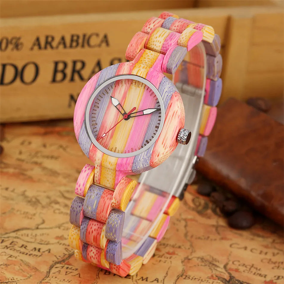 Montre Quartz en Bois