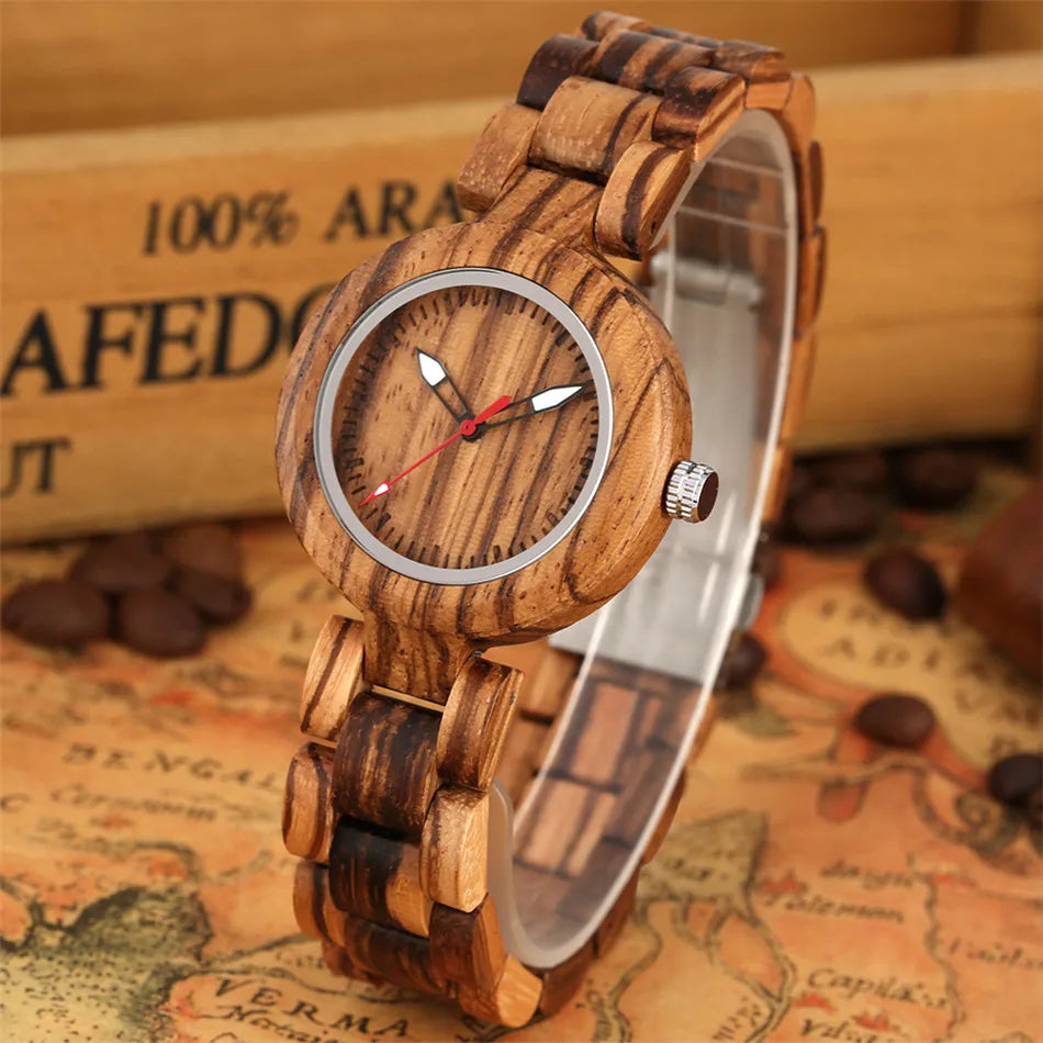 Montre Quartz en Bois