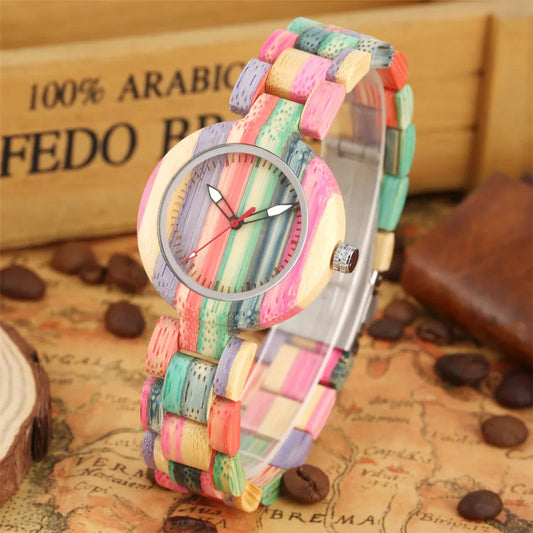 Montre Quartz en Bois