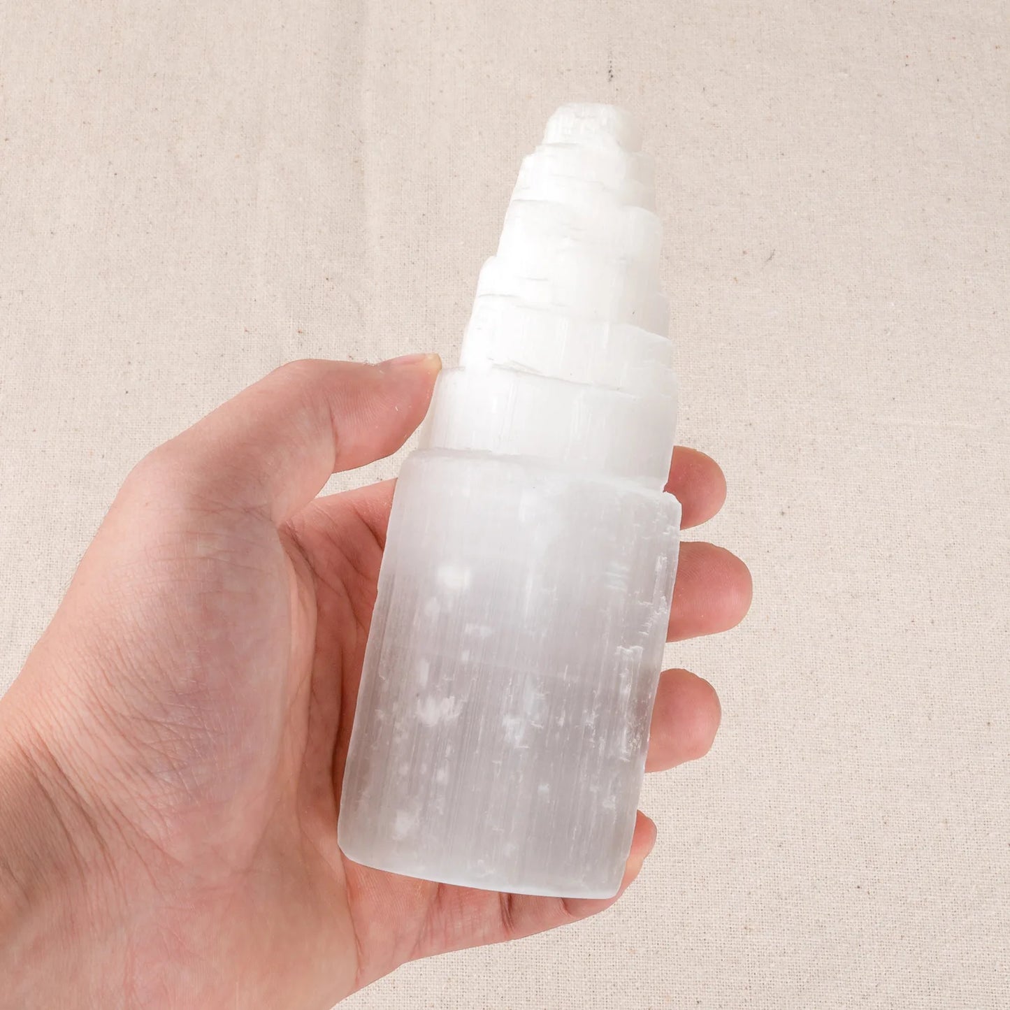 Unique Selenite Stone - Meditation Lamp and Decoration