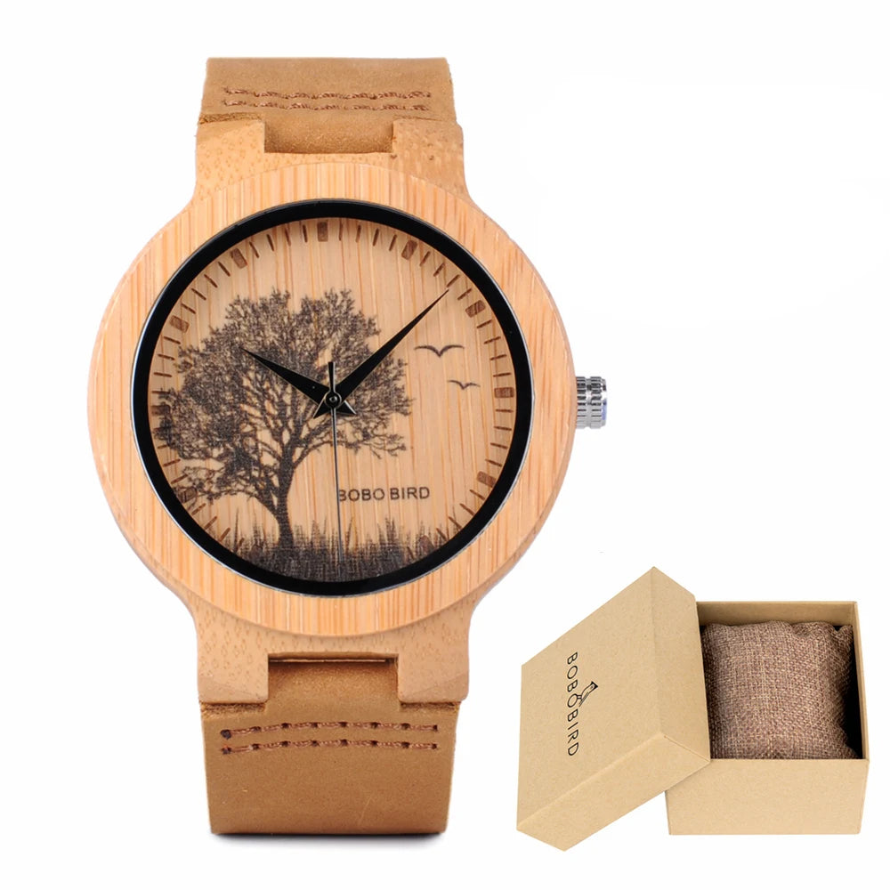 Montre en Bois Vintage #A