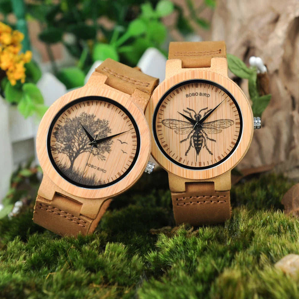 Montre en Bois Vintage #A