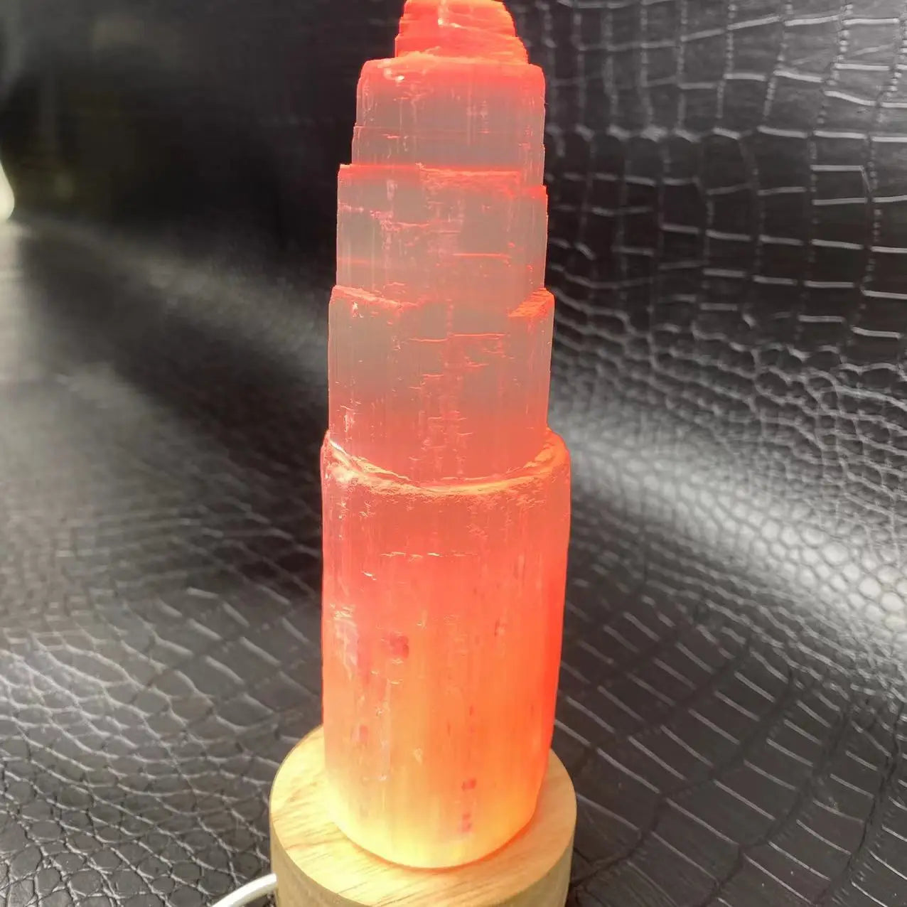 Unique Selenite Stone - Meditation Lamp and Decoration