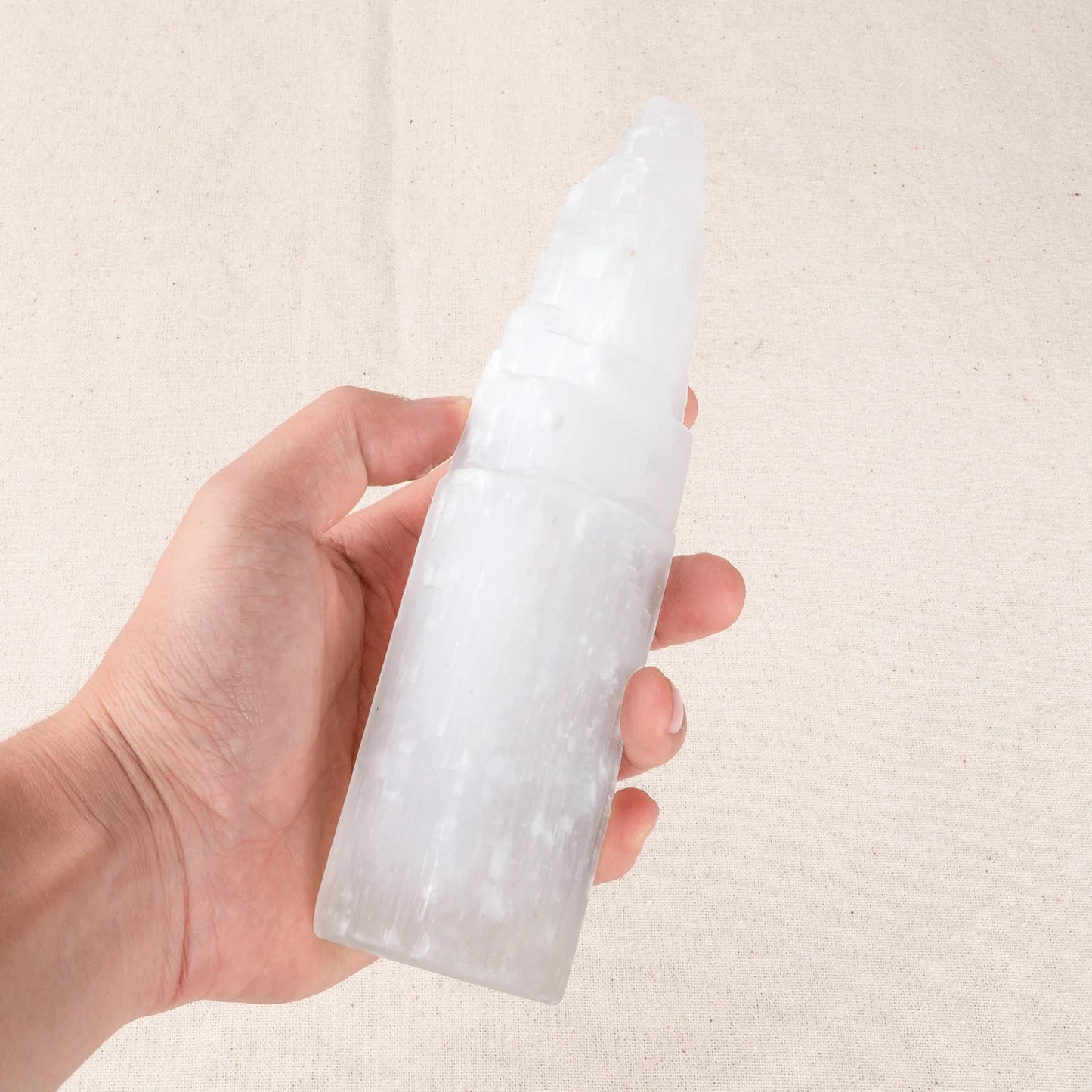 Unique Selenite Stone - Meditation Lamp and Decoration