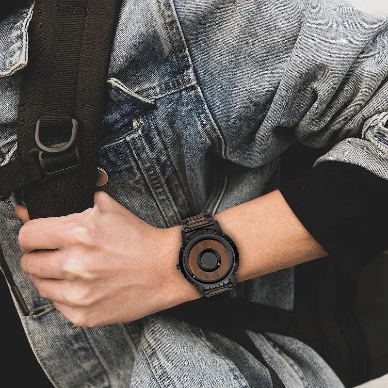 Wooden Magnetic Watch