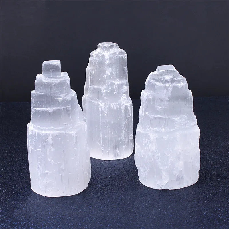 Unique Selenite Stone - Meditation Lamp and Decoration