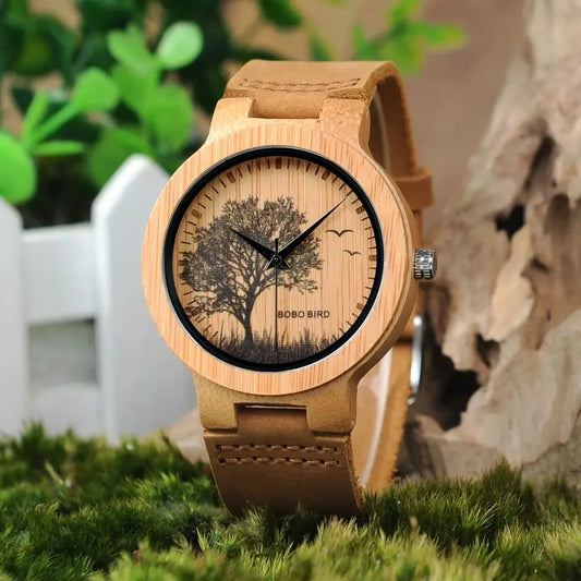 Reloj de madera vintage #A