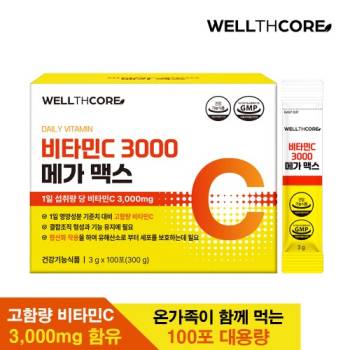 [웰스코어] 메가도스 비타민C 3000 메가 맥스 3g x 100포
