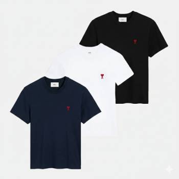 [AMI] 아미 남녀공용 하트로고 반팔티