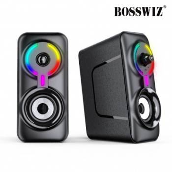 [BOSSWIZ] 보스위즈 RGB LED 2채널 유선 USB 스피커 BOS-GS350U