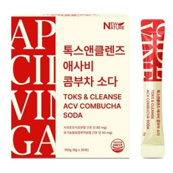 [뉴네이처] 톡스앤클렌즈 애사비 콤부차 소다 (5g x 30포)
