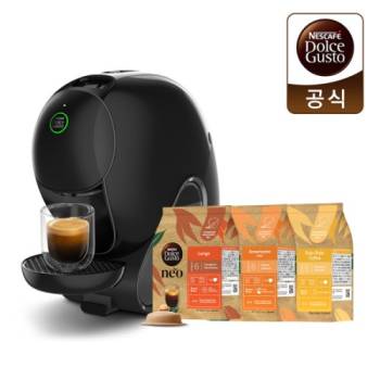 [돌체구스토] 네오 카페 커피머신 블랙+돌체구스토 네오 커피캡슐(12입) 3박스