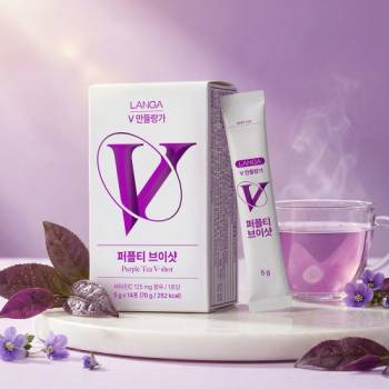랑가 퍼플티 붓기차 콜라겐 비타민 이너뷰티 브이샷 블루베리맛 14포 5g