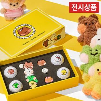 [전시상품] 던롭 젝시오 x 라인프렌즈 미니니 3피스 골프공 4구 기프트세트 골프 악세사리 용품 선물 GGF 23038I