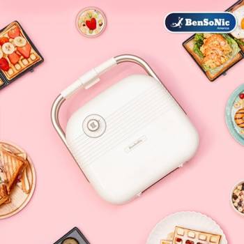 [벤소닉] 레트로풍 와플메이커 + 플레이트2개 + 레시피북