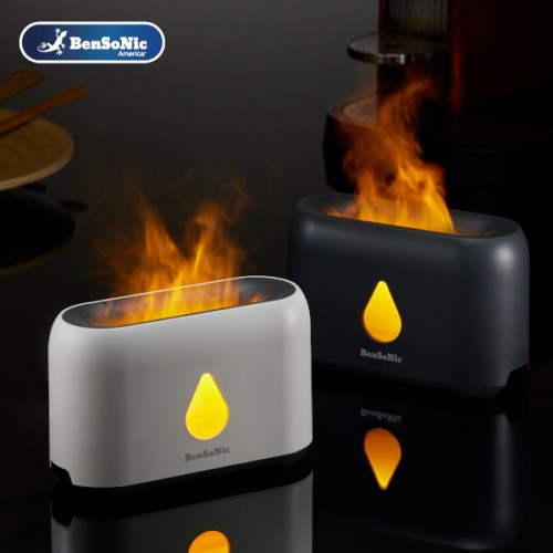 [벤소닉] 모닥불 불멍 대용량 가습기 200ml(그레이색상)