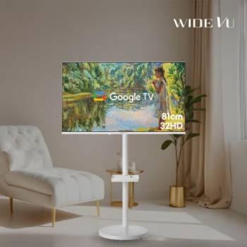 [와이드무빙뷰] 32인치 HD 화이트에디션 클래식 삼탠바이미 이동식 스마트TV