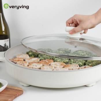 [Everyving] 에브리빙 40cm 대용량 다용도 멀티팬 전기그릴 Lime-15