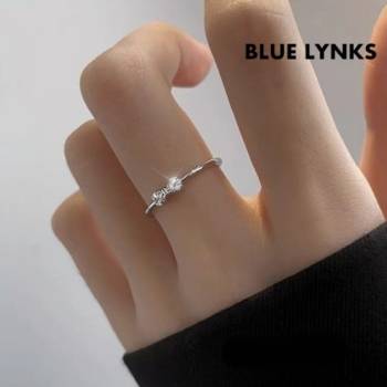 [블루링스] 실버 S925 트임 조절 가능 라이트 리본핏 반지 BLM-TNP01