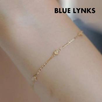 [블루링스] TAZ 실버 S925 쓰리 하트 큐빅 팔찌 BLM-TAZ01