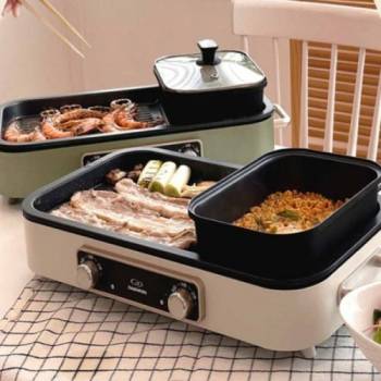 [Daewon] 대원 2in1 분리형 반반 멀티그릴 아이보리 DW-WTG101