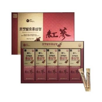 [대한홍삼] 포켓발효홍삼정 스틱 10ml x 30포 쇼핑백 포함