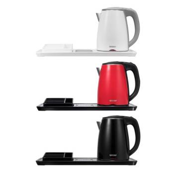 [윈세프] 1.2L 커피포트 무선 주전자 + 트레이 세트 3컬러