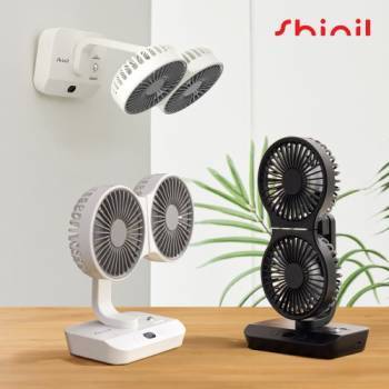 [신일] 탁상용 선풍기 양방향 투헤드 BLDC 무선 미니 소형 책상용 캠핑용 써큘레이터 자동회전