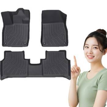 [발키리] 전차종 풀커버 3D 차량용 자동차 TPE 카본 발매트 확장형 1열+2열 실내매트 풀세트(호환)