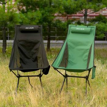 [아이리버] 캠핑의자 릴렉스체어 접이식 휴대용 백패킹 경량체어 에코 감성 1+1 IE-CP02