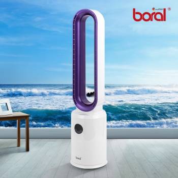 [보랄] 날개없는 선풍기 12단 리모컨 안전한 무엽날개