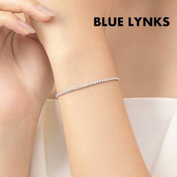 [블루링스] 실버 S925 풀 큐빅 럭셔리 라이트 팔찌 BLM-TNT01