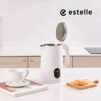 [Estelle] 에스텔 엘레강스 스테인리스 무선주전자 1.8L 노블 화이트 est-251