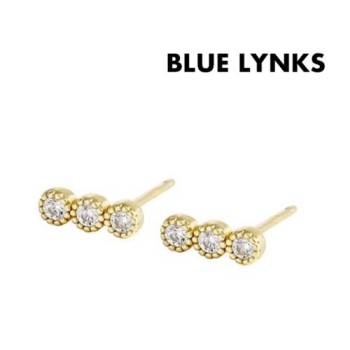 [블루링스] TAM 실버 S925 쓰리 포인트 큐빅 귀걸이 BLM-TAM01