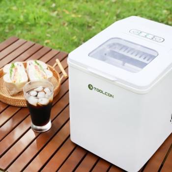 툴콘 캠핑용 미니 제빙기 가정용 휴대용 자동세척 전용가방 TIM-15K