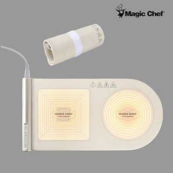 [매직쉐프] 2구 푸드워머 MFW-W201W 음식보온기 다이닝 접이식 실리콘 식탁매트 휴대용 캠핑