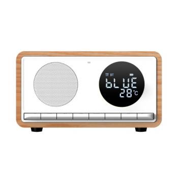 [특가 판매] [로이체] 무선 충전 FM라디오 디지털 알람 시계 블루투스 스피커 BTS-620WC