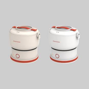 [제니퍼룸] 가정용 캠핑용 미니 멀티쿠커 2종 (냄비+인덕션) 화이트 JR-MC1201MWH