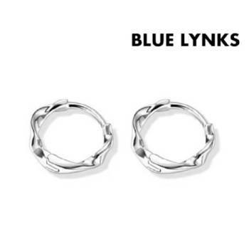 [블루링스] 실버 S999 심플 트위스트 귀걸이 BLM-TNB01