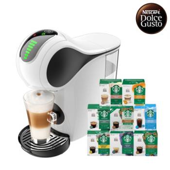 [돌체구스토] 커피머신 지니오S 터치 화이트 + 12입 스타벅스 커피캡슐 3박스 (8종 택1)