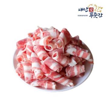 [내안애푸줏간] 국내산 돼지고기 프리미엄 한돈 대패 삼겹살 냉삼 500g 캠핑음식