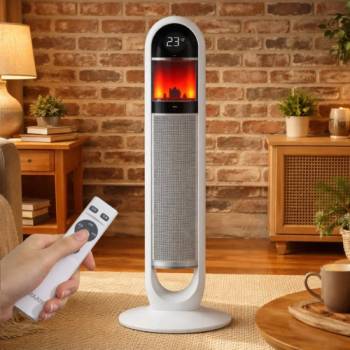 [한경희] 리모컨형 벽난로 불멍 그래핀 PTC 온풍기