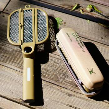 [에스나프] 플립&폴딩 접이식 전기모기채 충전식 모기채