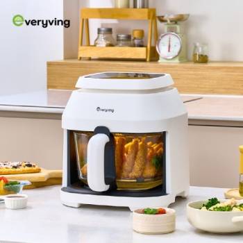 [Everyving] 에브리빙 디지털 글라스 에어프라이어 5리터 Lime-0630W