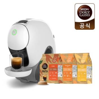 [돌체구스토] 네오 카페 커피머신 화이트+돌체구스토 네오 커피캡슐(12입) 3박스