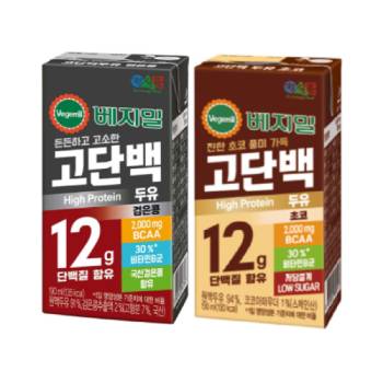 맛있는 단백질! 정식품 [베지밀] 고단백 (검은콩, 초코) 두유