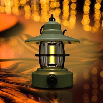 [에코너] LA09 다이얼 무선 LED 캠핑램프 (블랙 / 카키)