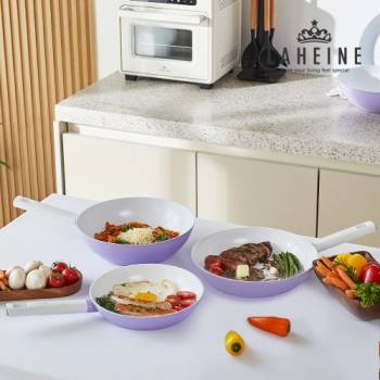 S급 리퍼 [라헨느] 더 퀀 포토프 퍼플 IH 세라믹코팅 프라이팬(24팬/28팬/28웍) 7type