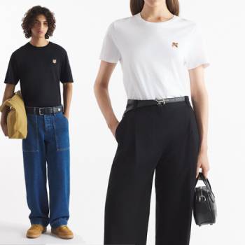 2XL까지❤️[마진포기] 메종키츠네 폭스헤드 반팔티셔츠(블랙/화이트)