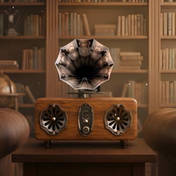 [캔스톤] 휴대용 레트로 블루투스 라디오 캠핑 인테리어 매장 스피커 TR-2700